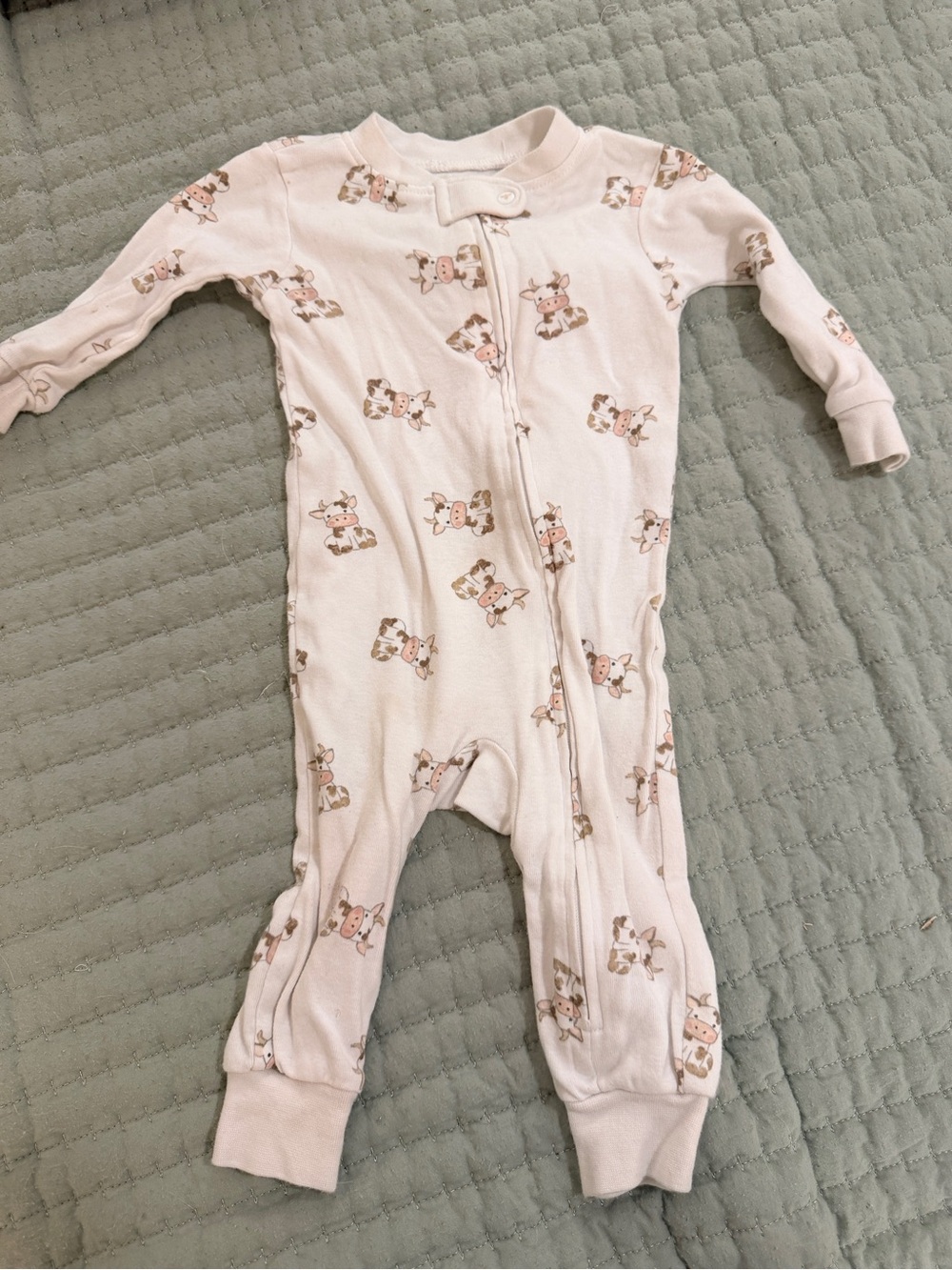 Burt’s Bees Cow Print One-Piece Sleeper